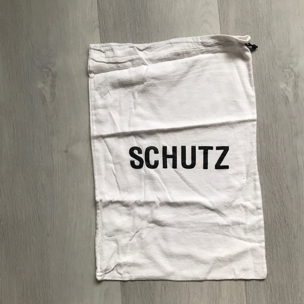 SCHUTZ WHITE DUST BAG SMALL DRAWSTRING STORAGE